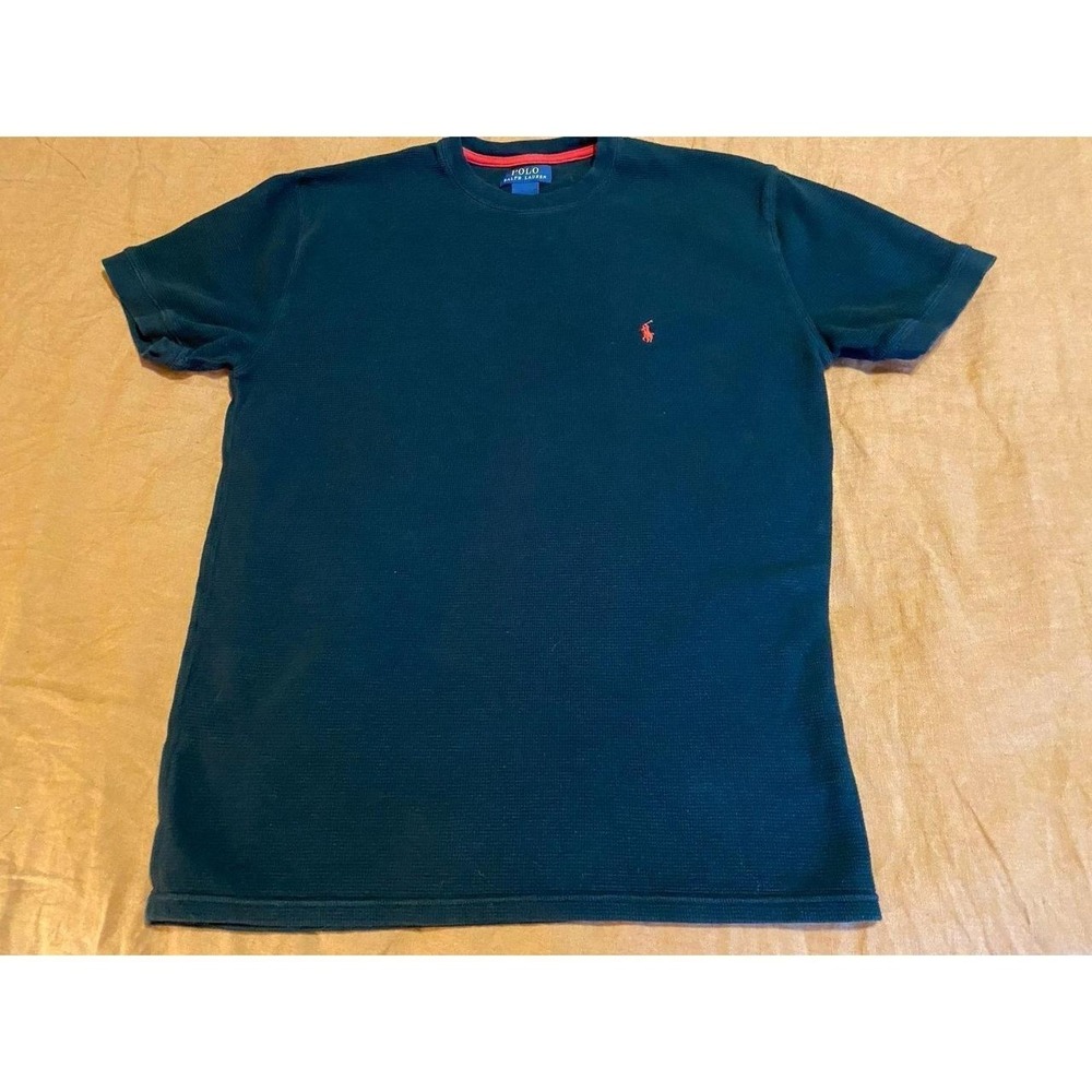 Polo Ralph Lauren LRL Shirt Men XL Shortsleeve Thermo Knit Cotton Black Crew s12